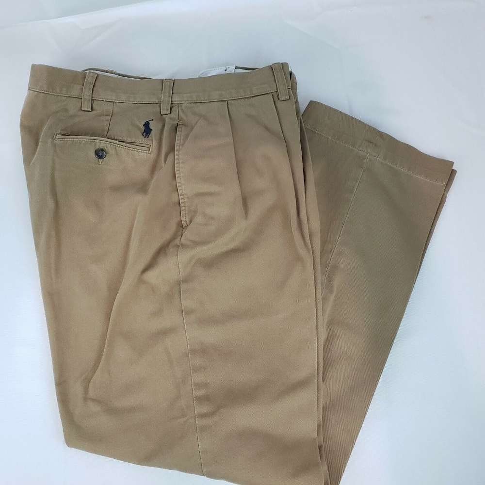 Polo Ralph Lauren Men’s Brown Pleated Ethan Pant